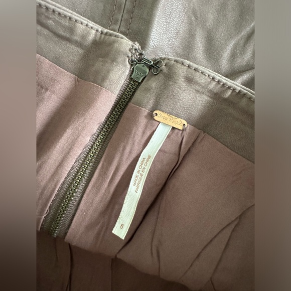 Free People Modern Femme Mauve Vegan Suede Mini Skirt - Picture 6 of 7